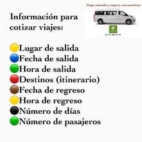 Información para cotizar viajes
